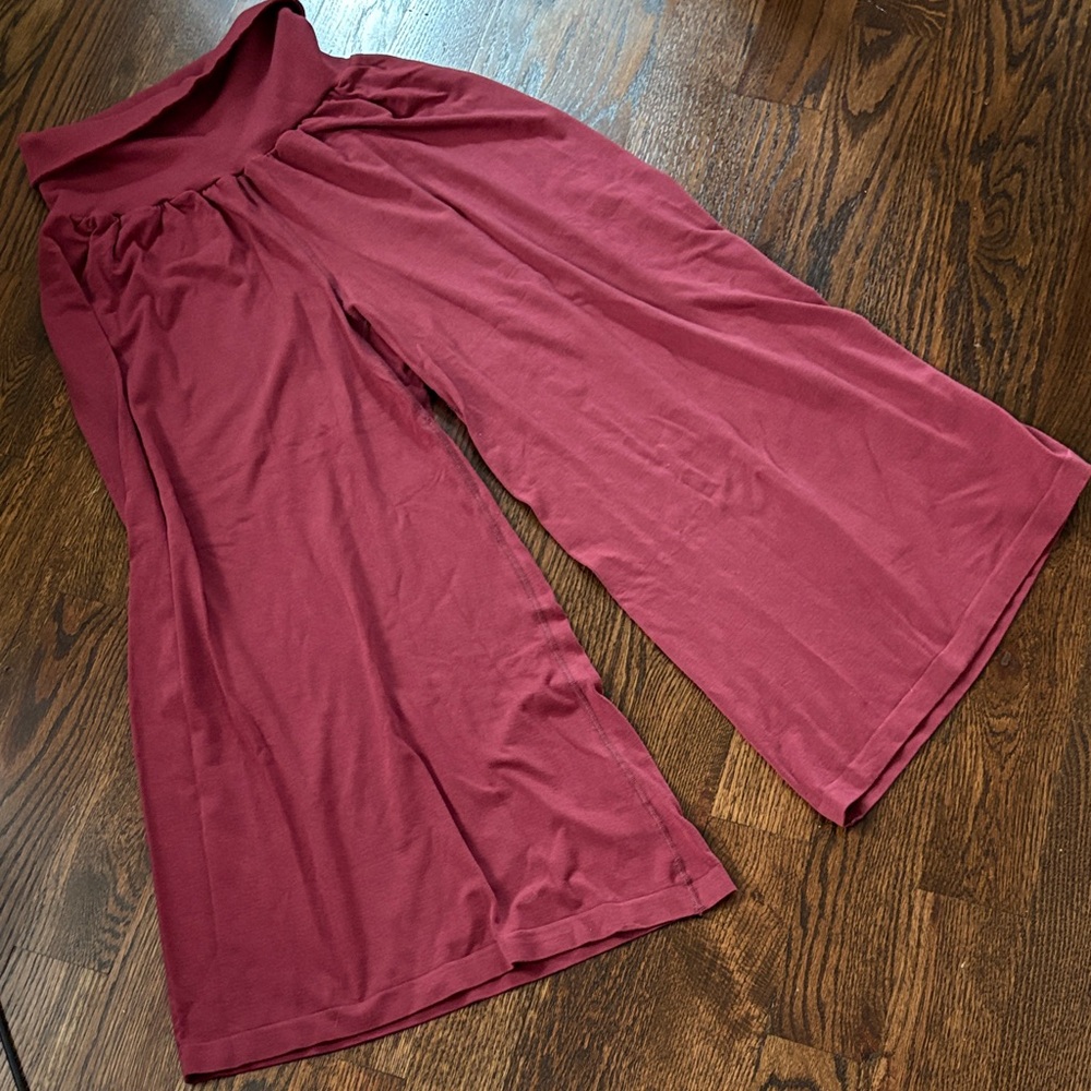 FP Movement Willow Wide Leg Chic Maroon Trousers M/L - Picture 4 of 6